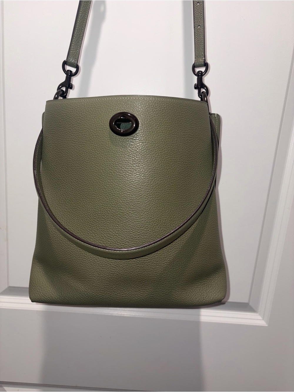 Coach Charlie Bucket Bag Olive Green